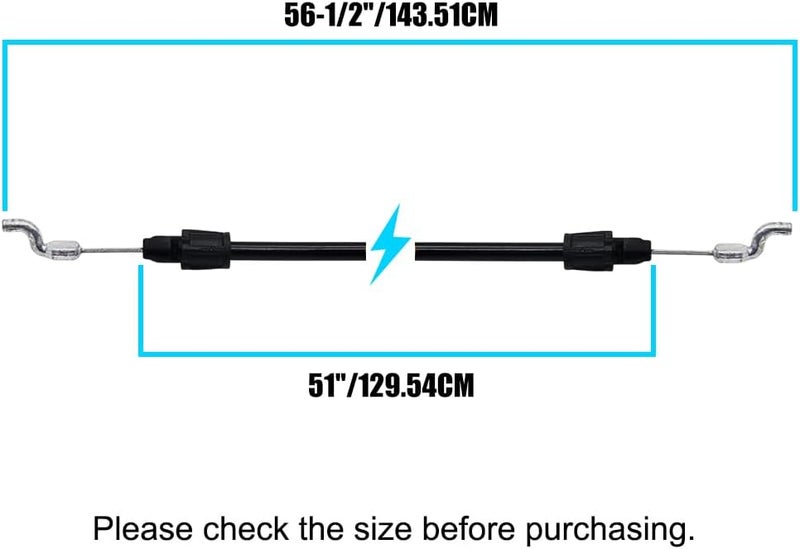 Diskary 946-05107B Control Cable, 746-05107A 946-05107A 746-05107 946-05107 Clutch Control Cable Fits Cub Cadet MTD Troy Bilt Lawn Mower Traction Drive Control Clutch Cable (946-05107B) - Image 2